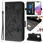 Embossed Rose RFID Anti-theft Leather Phone Case, For iPhone 11 Pro Max, For iPhone 11, For iPhone 11 Pro, For iPhone XS / X, For iPhone XR, For iPhone XS Max, For iPhone 8 Plus / 7 Plus