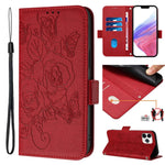 Embossed Rose RFID Anti-theft Leather Phone Case, For iPhone 11 Pro Max, For iPhone 11, For iPhone 11 Pro, For iPhone XS / X, For iPhone XR, For iPhone XS Max, For iPhone 8 Plus / 7 Plus