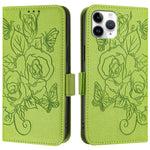 Embossed Rose RFID Anti-theft Leather Phone Case, For iPhone 11 Pro Max, For iPhone 11, For iPhone 11 Pro, For iPhone XS / X, For iPhone XR, For iPhone XS Max, For iPhone 8 Plus / 7 Plus