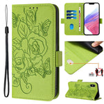 Embossed Rose RFID Anti-theft Leather Phone Case, For iPhone 11 Pro Max, For iPhone 11, For iPhone 11 Pro, For iPhone XS / X, For iPhone XR, For iPhone XS Max, For iPhone 8 Plus / 7 Plus