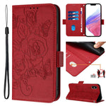 Embossed Rose RFID Anti-theft Leather Phone Case, For iPhone 11 Pro Max, For iPhone 11, For iPhone 11 Pro, For iPhone XS / X, For iPhone XR, For iPhone XS Max, For iPhone 8 Plus / 7 Plus