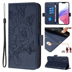 Embossed Rose RFID Anti-theft Leather Phone Case, For iPhone 11 Pro Max, For iPhone 11, For iPhone 11 Pro, For iPhone XS / X, For iPhone XR, For iPhone XS Max, For iPhone 8 Plus / 7 Plus
