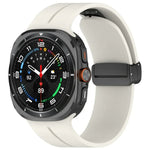 Magnetic Folding Buckle Silicone Watch Band, For Samsung Galaxy Watch Ultra 47mm / Ultra 2025