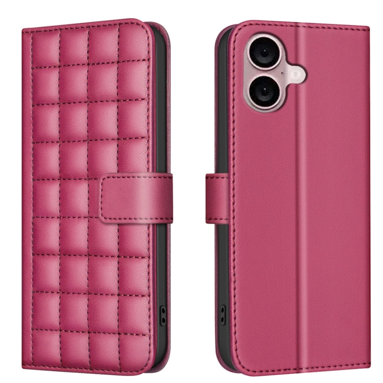 Square Texture Leather Phone Case, For iPhone 18 Pro Max/17 Pro Max, For iPhone 17e / 16e, For iPhone 16 Pro Max, For iPhone 16 Pro, For iPhone 16 Plus, For iPhone 16, For iPhone 15 Pro Max, For iPhone 15 Pro