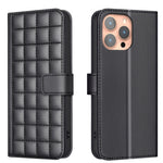 Square Texture Leather Phone Case, For iPhone 18 Pro Max/17 Pro Max, For iPhone 17e / 16e, For iPhone 16 Pro Max, For iPhone 16 Pro, For iPhone 16 Plus, For iPhone 16, For iPhone 15 Pro Max, For iPhone 15 Pro