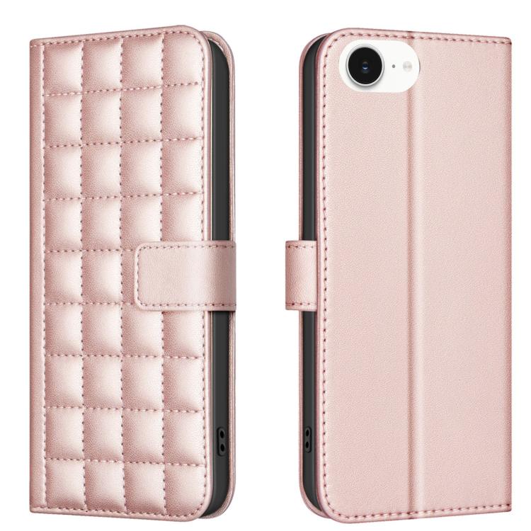 Square Texture Leather Phone Case, For iPhone 18 Pro Max/17 Pro Max, For iPhone 17e / 16e, For iPhone 16 Pro Max, For iPhone 16 Pro, For iPhone 16 Plus, For iPhone 16, For iPhone 15 Pro Max, For iPhone 15 Pro