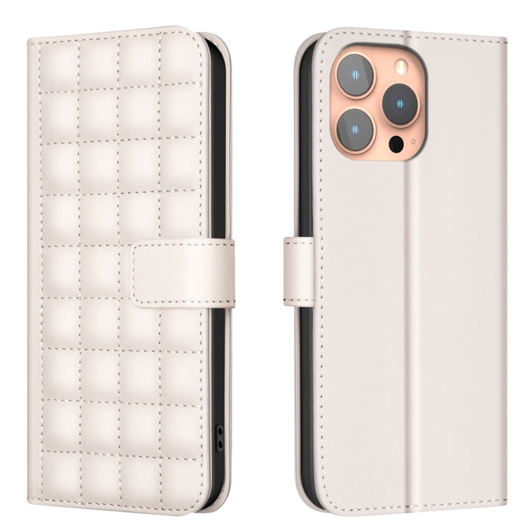 Square Texture Leather Phone Case, For iPhone 15 Plus / 14 Plus, For iPhone 15, For iPhone 14 / 13, For iPhone 14 Pro, For iPhone 14 Pro Max, For iPhone SE 2022 / SE 2020 / 8 / 7, For iPhone 13 Pro Max, For iPhone 13 Pro