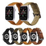 Genuine Leather Replacement Strap Watchband, For Apple Watch 5 & 4 40mm / 3 & 2 & 1 38mm