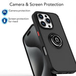 Q Shadow 1 Series TPU + PC Phone Case with Ring, For iPhone 16 Pro, For iPhone 16 Plus, For iPhone 15 Pro Max, For iPhone 15 Pro, For iPhone 15 Plus, For iPhone 15