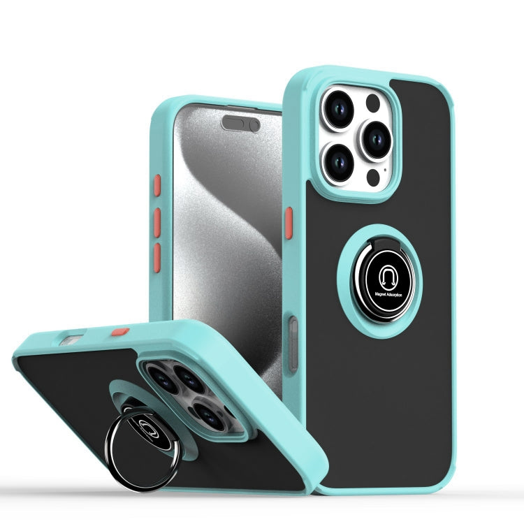 Q Shadow 1 Series TPU + PC Phone Case with Ring, For iPhone 16 Pro, For iPhone 16 Plus, For iPhone 15 Pro Max, For iPhone 15 Pro, For iPhone 15 Plus, For iPhone 15