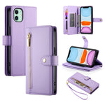 Nine Card-slot Zipper Wallet Bag Leather Phone Case, For iPhone 11 Pro Max, For iPhone 11, For iPhone 11 Pro