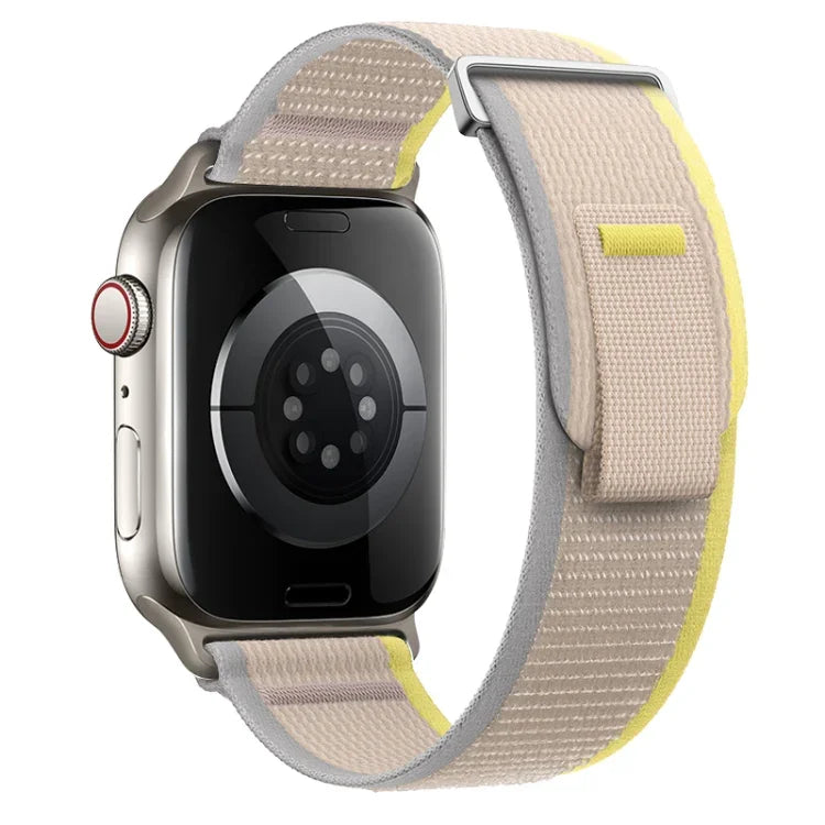 Dual-Section Loop Nylon Watch Band, For Apple Watch SE 2023 44mm, For Apple Watch SE 2023 40mm