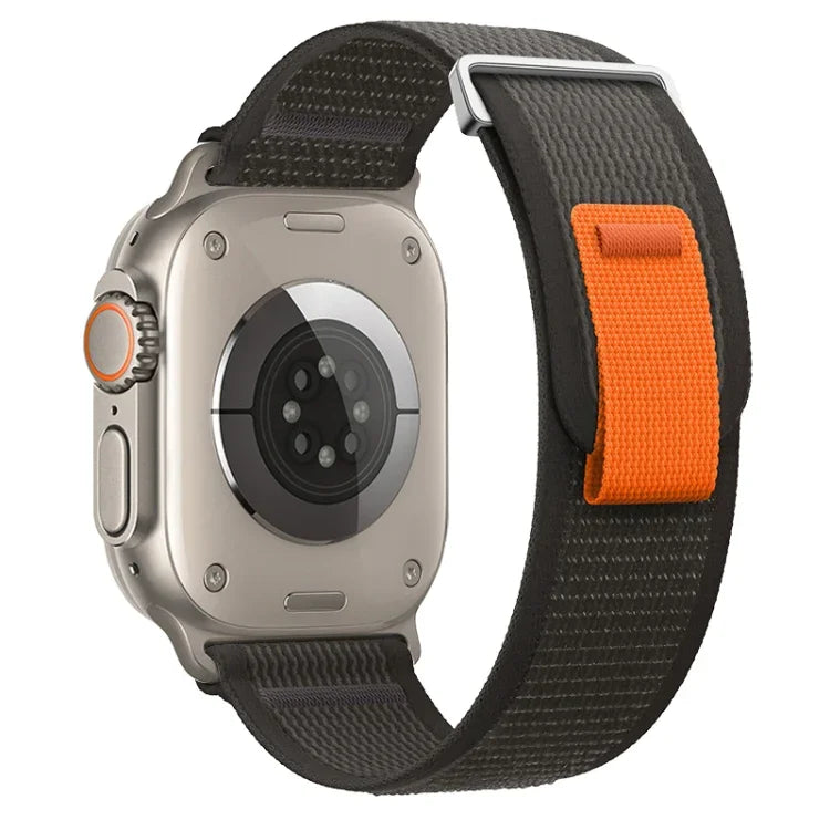 Dual-Section Loop Nylon Watch Band, For Apple Watch Ultra 2 49mm, For Apple Watch Series 9 45mm