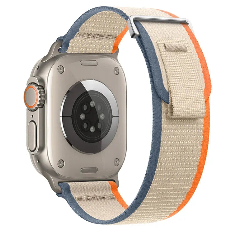 Dual-Section Loop Nylon Watch Band, For Apple Watch Ultra 2 49mm, For Apple Watch Series 9 45mm