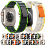 Dual-Section Loop Nylon Watch Band, For Apple Watch Ultra 2 49mm, For Apple Watch Series 9 45mm