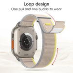 Dual-Section Loop Nylon Watch Band, For Apple Watch SE 2023 44mm, For Apple Watch SE 2023 40mm