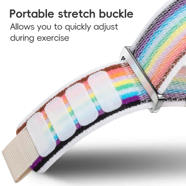 Dual-Section Loop Nylon Watch Band, For Apple Watch Series 7 41mm, For Apple Watch Series 7 45mm