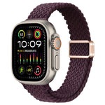 Slim Magnetic Buckle Nylon Braided Watch Band, For Apple Watch Ultra 2 49mm, For Apple Watch Series 9 45mm