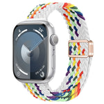 Slim Magnetic Buckle Nylon Braided Watch Band, For Apple Watch Series 9 41mm, For Apple Watch Ultra 49mm