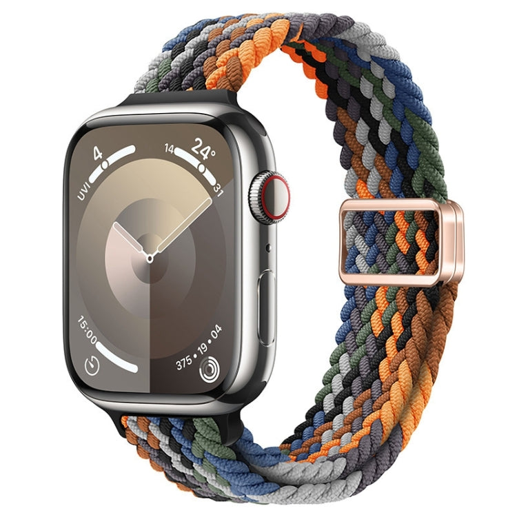Slim Magnetic Buckle Nylon Braided Watch Band, For Apple Watch Series 9 41mm, For Apple Watch Ultra 49mm
