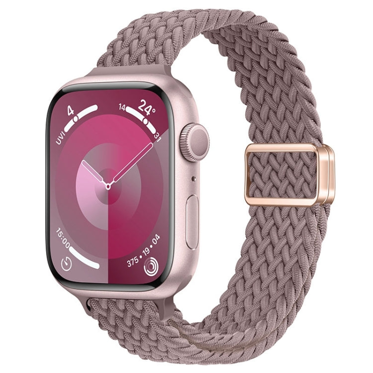 Slim Magnetic Buckle Nylon Braided Watch Band, For Apple Watch Series 9 41mm, For Apple Watch Ultra 49mm
