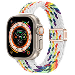 Slim Magnetic Buckle Nylon Braided Watch Band, For Apple Watch Series 9 41mm, For Apple Watch Ultra 49mm