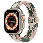 Slim Magnetic Buckle Nylon Braided Watch Band, For Apple Watch Series 9 41mm, For Apple Watch Ultra 49mm