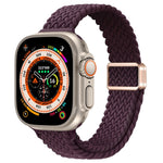Slim Magnetic Buckle Nylon Braided Watch Band, For Apple Watch Series 9 41mm, For Apple Watch Ultra 49mm