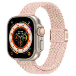Slim Magnetic Buckle Nylon Braided Watch Band, For Apple Watch Series 9 41mm, For Apple Watch Ultra 49mm
