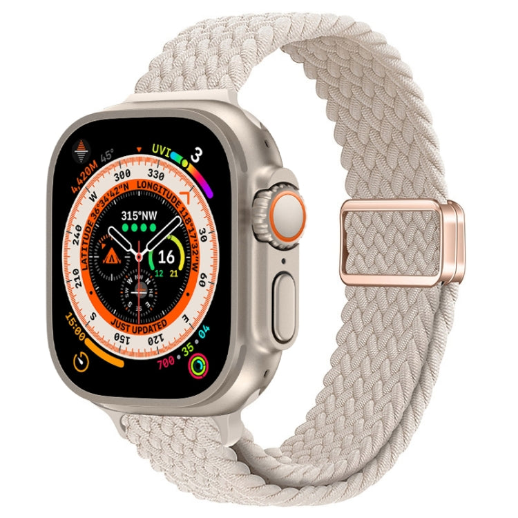 Slim Magnetic Buckle Nylon Braided Watch Band, For Apple Watch Series 9 41mm, For Apple Watch Ultra 49mm