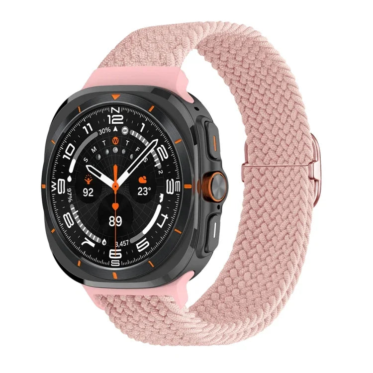 Slide Buckle Nylon Braided Watch Band, For Samsung Galaxy Watch Ultra 47mm / Ultra 2025