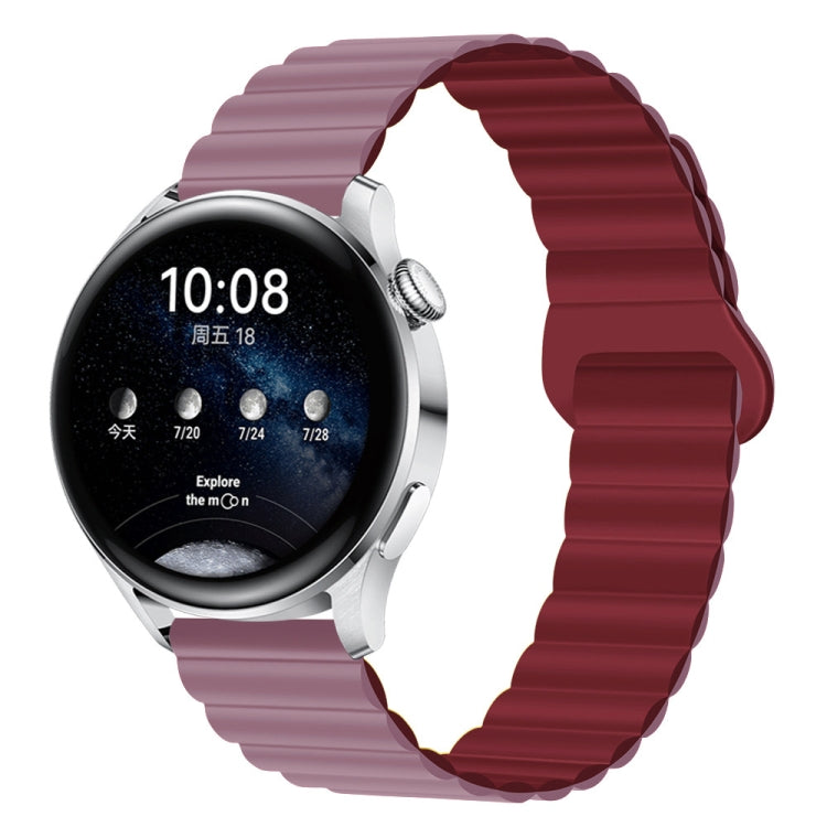 Two Color Magnetic Silicone Watch Band, 20mm