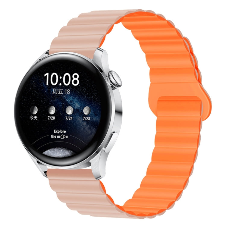 Two Color Magnetic Silicone Watch Band, 20mm