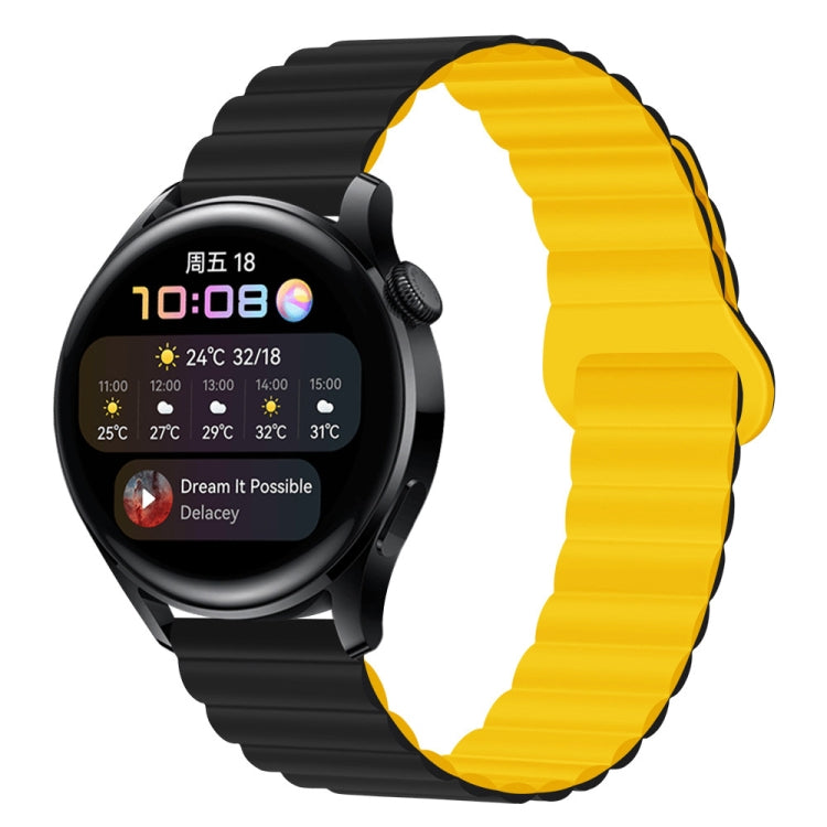 Two Color Magnetic Silicone Watch Band, 20mm