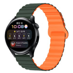 Two Color Magnetic Silicone Watch Band, 20mm