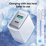 JOYROOM JR-TCF15 30W USB+USB-C / Type-C Fast Charger, EU Plug, UK Plug