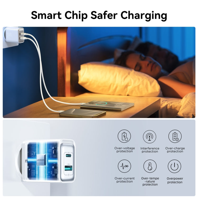 JOYROOM JR-TCF15 30W USB+USB-C / Type-C Fast Charger, EU Plug