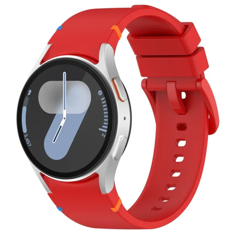 Official Solid Color Stitched Silicone Watch Band, For Samsung Galaxy Watch 7 40 / 44mm