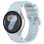 Official Solid Color Stitched Silicone Watch Band, For Samsung Galaxy Watch 7 40 / 44mm