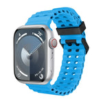 Ocean Dual-Row Hole Silicone Watch Band, For Apple Watch Ultra 49mm, For Apple Watch Series 8 45mm, For Apple Watch SE 2022 44mm