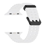 Ocean Dual-Row Hole Silicone Watch Band, For Apple Watch Series 7 45mm, For Apple Watch SE 44mm, For Apple Watch Series 6 44mm