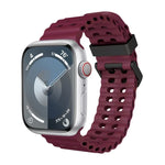 Ocean Dual-Row Hole Silicone Watch Band, For Apple Watch Series 5 44mm, For Apple Watch Series 4 44mm, For Apple Watch Series 3 42mm