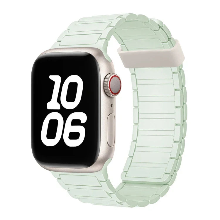 Tri-beads Magnetic Hoop Silicone Watch Band, For Apple Watch SE 2022 44mm