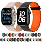 Tri-beads Magnetic Hoop Silicone Watch Band, For Apple Watch Ultra 49mm