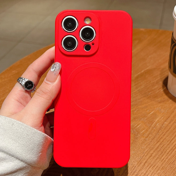 Solid Color Liquid Silicone MagSafe Magnetic Phone Case, For iPhone 17, For iPhone Air, For iPhone 16 Pro Max
