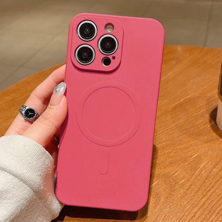 Solid Color Liquid Silicone MagSafe Magnetic Phone Case, For iPhone 13 Pro, For iPhone 13, For iPhone 12