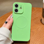 Solid Color Liquid Silicone MagSafe Magnetic Phone Case, For iPhone 11, For iPhone 11 Pro