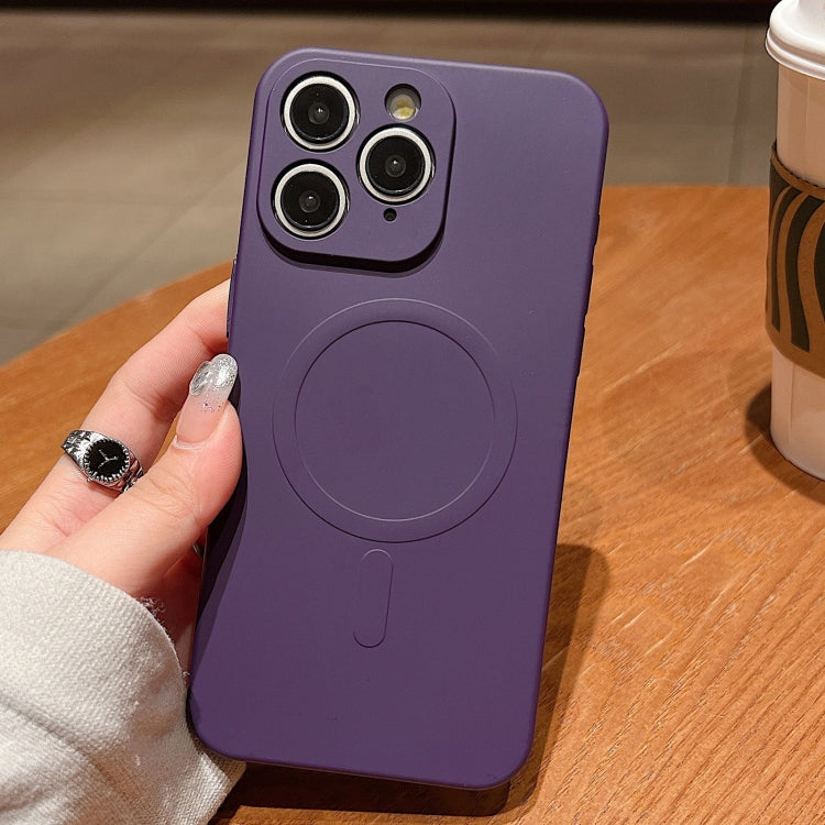 Solid Color Liquid Silicone MagSafe Magnetic Phone Case, For iPhone 11, For iPhone 11 Pro