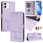 Smile Embossing RFID Leather Phone Case, For iPhone 11 Pro Max, For iPhone 11, For iPhone 11 Pro, For iPod Touch 7 / 6 / 5, For iPhone X / XS, For iPhone XR, For iPhone XS Max, For iPhone 8 Plus / 7 Plus