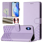 Honeycomb Embossing RFID Leather Phone Case, For iPhone 11 Pro Max, For iPhone 11, For iPhone 11 Pro, For iPhone X / XS, For iPhone XR, For iPhone XS Max, For iPhone 8 Plus / 7 Plus